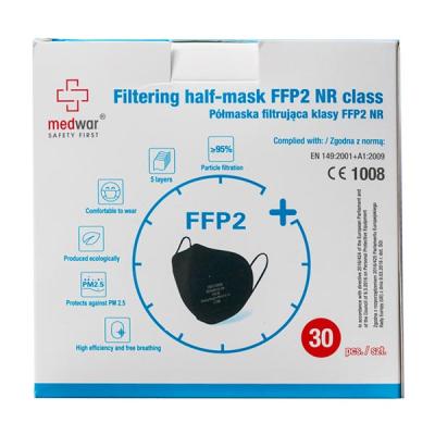FFP2 Schutzmaske Medwar schwarz, 30er-Box
